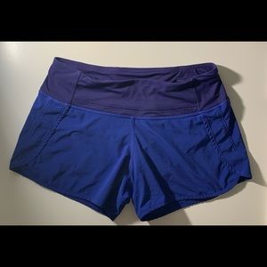 Lululemon 2.5" Speed Up Short royal blue sz 4